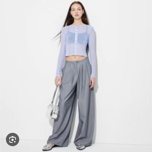 Periwinkle Sheer Mesh Cardi Wide- Size Large Women's